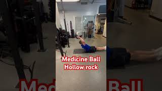 Medicine ball hollow rock is AWESOME for core strength coreworkout corestrength [upl. by Enaelem]