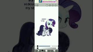 My redesign of rarity from my little pony 🐎 mlp mylittlepony fyp shorts viral [upl. by Nevs]