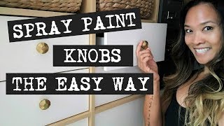 DIY Tip The Easiest Way to Spray Paint Knobs [upl. by Yadrahc]