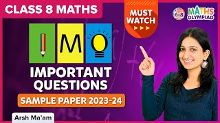 IMO  Important Math Olympiad Questions  Official Sample Questions 202324  Class 8 [upl. by Annehcu]