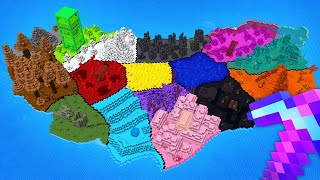 I Built an EVERY COLOUR Island in Minecraft Hardcore [upl. by Akiehs]