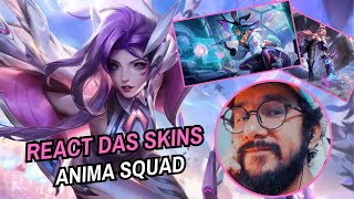 REACT SKINS ANIMA SQUAD PARTE 1  SERAPHINE AURORA MISS FORTUNE E MAIS  LEAGUE OF LEGENDS [upl. by Nawad]