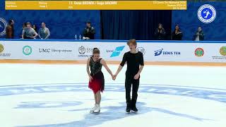 Oona Brown amp Gage Brown FD Denis Ten Memorial Challenge 2024 [upl. by Yeo113]