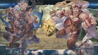 GBVS Rising High Level Matthew Lowain VS Gobou Ladiva Grandblue Fantasy Versus Rising [upl. by Rozek]