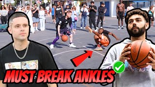 The Professor amp DFriga 2v2 vs HOSTILE Hoopers Venice Beach [upl. by Diba]