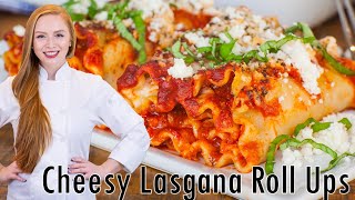 Extra CHEESY amp Easy Lasagna Roll Ups With Chorizo Bolognese Sauce [upl. by Ilarrold758]