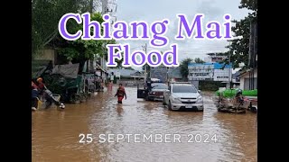 Chiang Mai Thailand Flood 25 September 2024 [upl. by Jeuz]