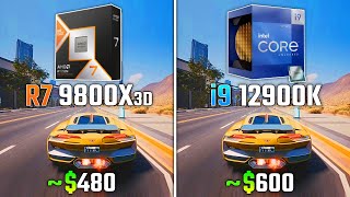 RYZEN 7 9800X3D vs INTEL i912900K  Test in 6 Games [upl. by Annaik41]