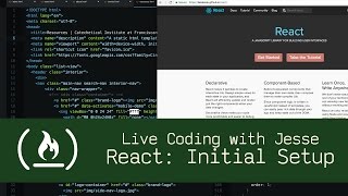 React Initial Setup  Live Coding with Jesse [upl. by Emmerie]