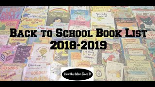 Back to School Book List for 20182019 School Year [upl. by Diego706]