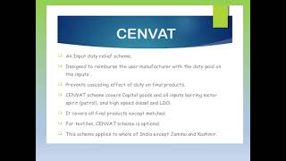 CENVAT credit rules [upl. by Matthias]