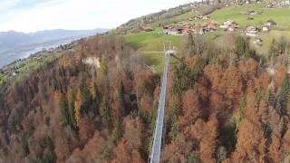 Hängebrücke Sigriswil  Aeschlen gefilmt mit Drohne [upl. by Lurline]