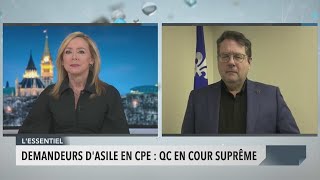 CPE et demandeurs d’asile  entrevue avec le ministre Bernard Drainville – 27 février 2024 [upl. by Valerie]