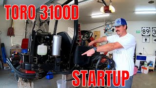 Toro Reelmaster 3100D Reno STARTUP [upl. by Aedrahs]