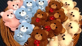 Teddy Bear Plush Tutorial 💕  Easy amp Cute Felt Craft [upl. by Abeh]