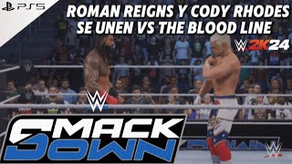 ROMAN REIGNS Y CODY RHODES VS THE BLOOD LINE  WWE 2K24  GAMEPLAY  PS5 [upl. by Nylloc]