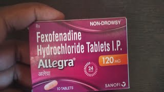 Allegra 120 mg tables review in hindi  fexofenadine hydrochloride tables [upl. by Maribeth]