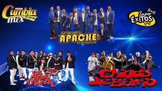 TROPICALISIMO APACHE  CHICOS DE BARRIO  LA MERA VENA EXITOS  CUMBIA GRANDES MIX 2024 [upl. by Aninahs]