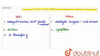 Can you think of any difference between DNAs and Dnase  12  MOLECULAR BASIS OF INHERITANCE [upl. by Eiuol415]