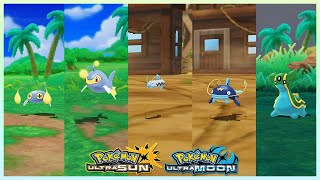 Pokemon UltraSun amp UltraMoon  ChinchouLanturnBarboachWhiscash amp Gastrodon Locations [upl. by Ettenan]