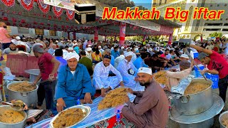 Big Roadside IFTAR in Makkah HuGE Roadside Iftar in Makkah Mutton Pulao [upl. by Herby130]