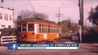 New streetcar crews unearth historic original streetcar lines [upl. by Nnylcaj]