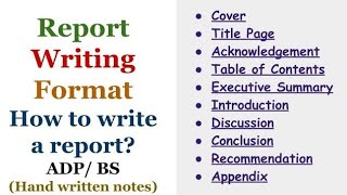 format of report writing in easy way for college exams 📗📙 [upl. by Nadbus]