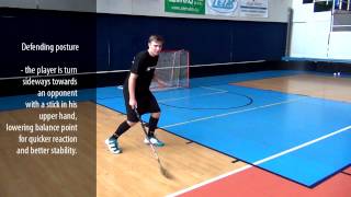 Defending and attacking posture  floorballcoachorg [upl. by Mill]