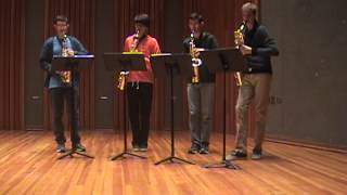 Golliwogs Cakewalk  Fourtissimo Sax Quartet [upl. by Haras]