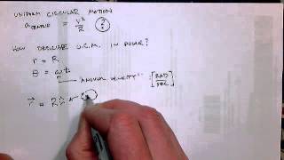 deriving uniform circular motion in polar coordinates [upl. by Rutan]