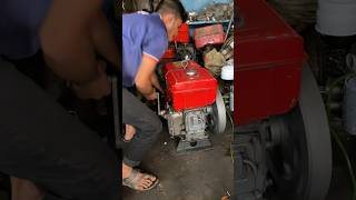 How to start a old China ACI 185 85hp diesel enginerepair dieselengine automobile viralshort [upl. by Ahtan]