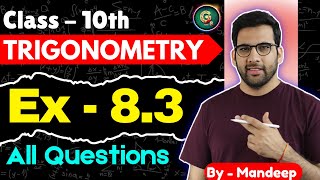 Ex  83 Class 10 Trigonometry ch 8  CBSE NCERT  trigonometry trigonometryclass10 [upl. by Haet]