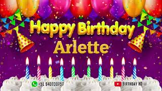 Arlette Happy birthday To You  Happy Birthday song name Arlette 🎁 [upl. by Jonis]