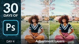 How to Use Adjustment Layers in Photoshop  Day 4 [upl. by Haleak]