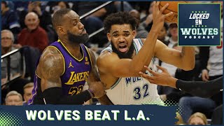 Minnesota Timberwolves survive wild finish against LeBron James and the LA Lakers [upl. by Eseerehc]