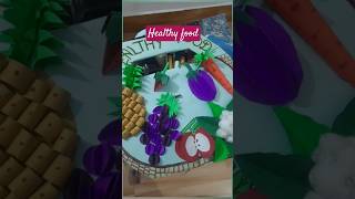 Healthy food in 3D shape3D shape fruits 3D shape vegetablesneem talent pointschool projectshort [upl. by Silbahc]