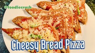 2 Minutes bread pizza  பிரட் பிட்சா Vegetable Pizza Recipe  Bread pizza without oven with subtit [upl. by Annaili279]