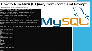 How to Run MySQL Query from Command Prompt II from MYSQL Command Line Client II MYSQL for beginner [upl. by Novyad926]