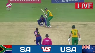 Live USA vs SA World Cup Match Live  South Africa Vs United States  World Cup 2024 [upl. by Aidiruy]