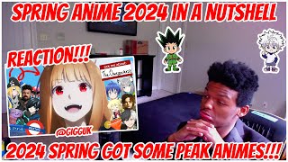 THIS YEAR ANIMES ARE GOATED  Spring Anime 2024 in a Nutshell  Gigguk Reaction [upl. by Cordell185]