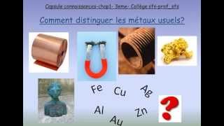 Comment distinguer les métaux usuels [upl. by Eivlys]