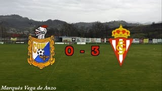 CD Mosconia 0 Real Sporting de Gijón B 3 Resumen [upl. by Raynold]