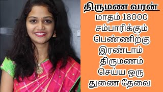 NIDHILA 30  25000 INCOME  second marriage  second marriage tamil  TMS433 [upl. by Karlens]