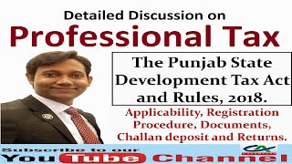 Detailed Discussion on Punjab State Development Tax Act and Rules 2018 Professional Tax [upl. by Rizan]