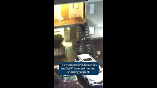 VIDEO Drone footage shows arrest of Vancouver Mall shooting suspect [upl. by Gut]