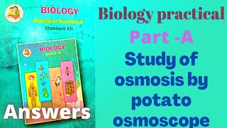 Study of osmosis by potato osmoscope class 12 biology practical experiment 1 answers [upl. by Weig]