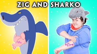 Zig and Sharko With Zero Budget  Parody The Story Of Zig amp Sharko  Zig Sharkos Funniest Moments [upl. by Derej]