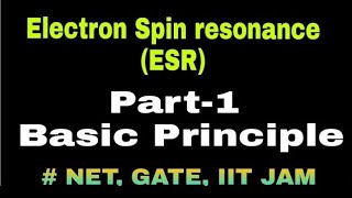 Electron spin resonance EPR [upl. by Yk]