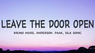 Bruno Mars Anderson Paak Silk Sonic  Leave the Door Open Lyrics [upl. by Castro]