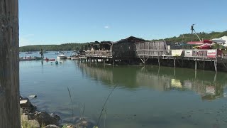 Schooner Landing Restaurant and Marina destroyed by fire [upl. by Daraj]